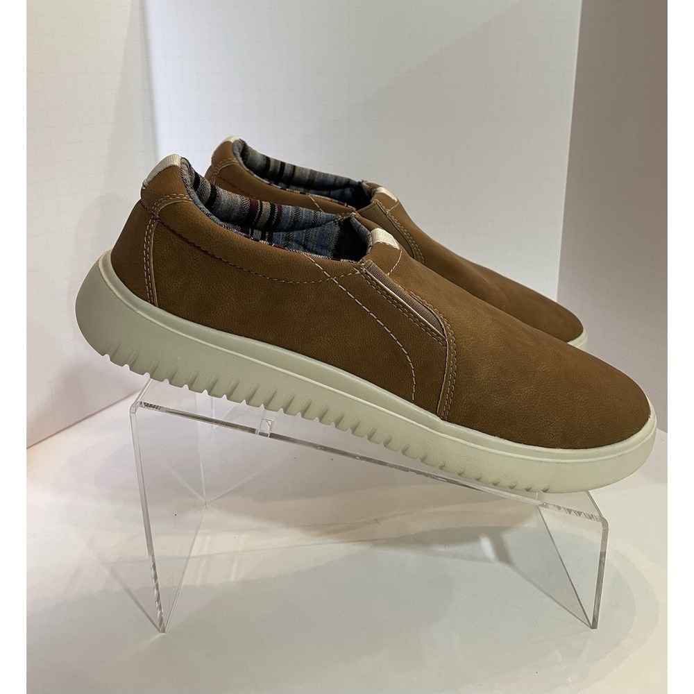 IZOD Jackson Slip On Shoes‎ Mens 11M Sneakers Casual Low Top Round Brown 1535508